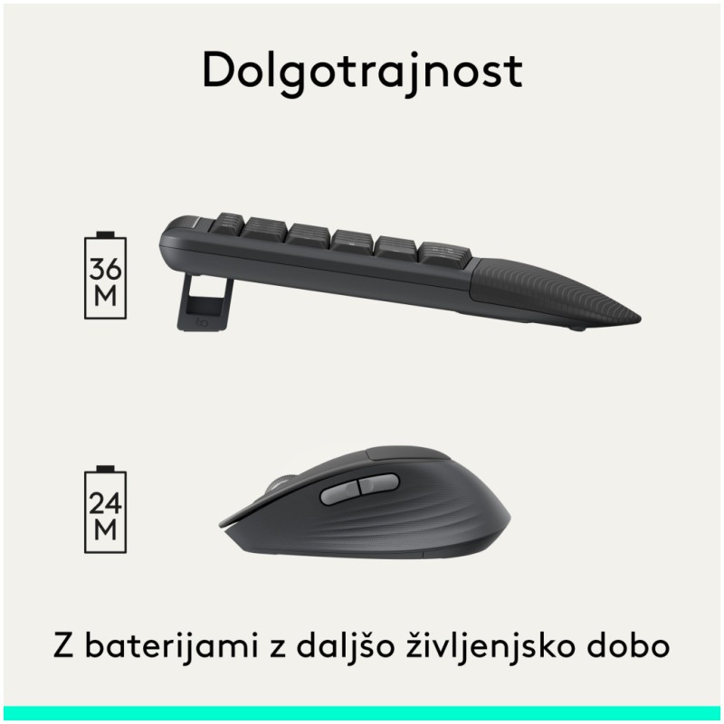 Tipkovnica in miš Logitech brezžična + Bluetooth MK880 Signature Comfort Plus grafitna Slovenski nabor znakov (920-014161) LOGITECH Tipkovnica in miš Logitech brezžična + Bluetooth MK880 Signature Comfort Plus grafitna Slovenski nabor znakov (920-014161)