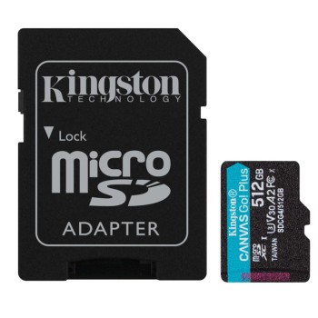 Spominska kartica microSDXC 512GB Kingston Canvas Go! Plus 150MB/s/U3 V30 UHS-I A2 +adapter (SDCG4/512GB) Spominska kartica microSDXC 512GB Kingston Canvas Go! Plus 150MB/s/U3 V30 UHS-I A2 +adapter (SDCG4/512GB)