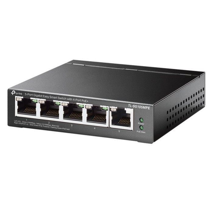 STIKALO 5-PORT TP-Link Easy Smart 10/100/1000 PoE+ (TL-SG105MPE) STIKALO 5-PORT TP-Link Easy Smart 10/100/1000 PoE+ (TL-SG105MPE)