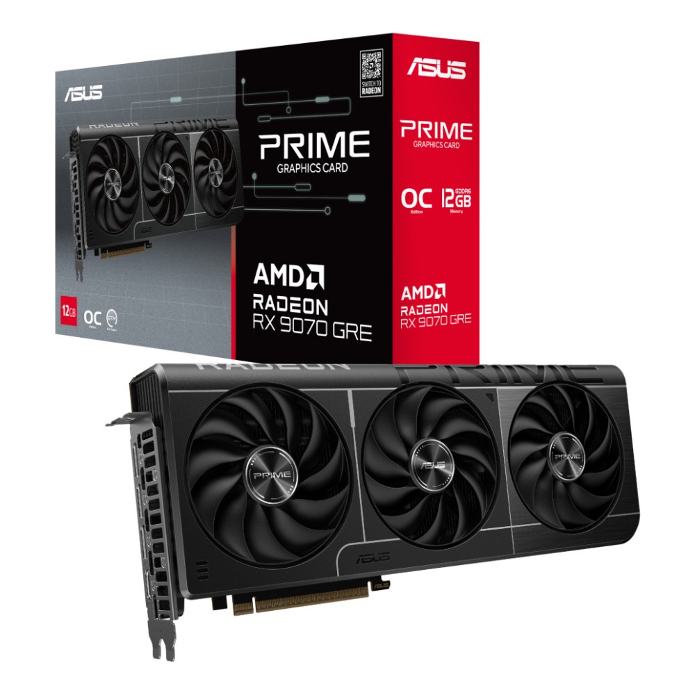 Grafična kartica AMD RX 9070 GRE Asus Prime - 12GB GDDR6 | 3xDisplayport 2.1 1xHDMI 2.1 (90YV0PP0-M0NA00) ASUS Grafična kartica AMD RX 9070 GRE Asus Prime - 12GB GDDR6 | 3xDisplayport 2.1 1xHDMI 2.1 (90YV0PP0-M0NA00)