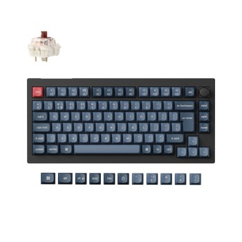 Tipkovnica brezžična, bluetooth, USB Keychron V1 Max mehanska rjava stikala UK | črna siva RGB (V1M-D3-UK) Tipkovnica brezžična, bluetooth, USB Keychron V1 Max mehanska rjava stikala UK | črna siva RGB (V1M-D3-UK)