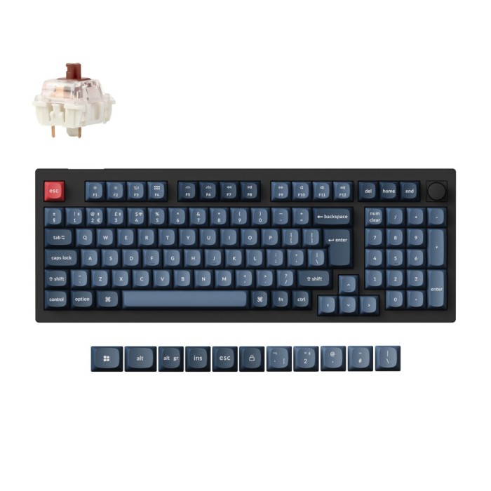 Tipkovnica brezžična, bluetooth, USB Keychron V5 Max mehanska rjava stikala UK | črna siva RGB (V5M-D3-UK) Tipkovnica brezžična, bluetooth, USB Keychron V5 Max mehanska rjava stikala UK | črna siva RGB (V5M-D3-UK)