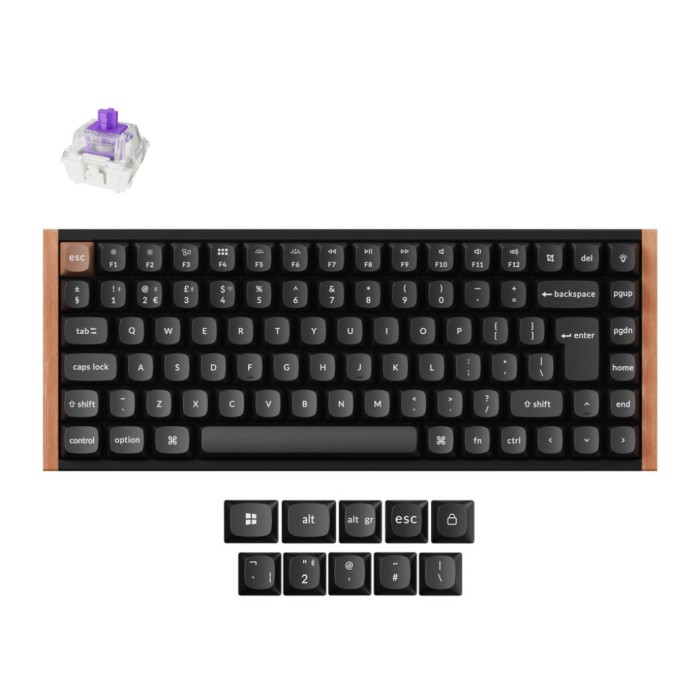 Mehanska Tipkovnica brezžična + Bluetooth Keychron K2 HE nebula mag stikala UK | črna RGB (K2H-F1-UK)