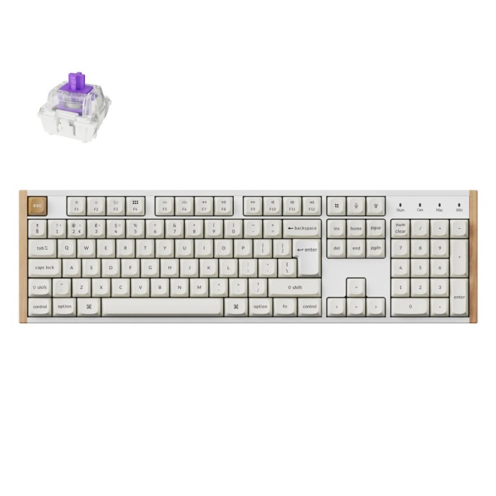 Mehanska Tipkovnica brezžična Keychron K10 HE Special Edition nebula mag stikala UK | bela RGB (K10H-Q1-UK) Mehanska Tipkovnica brezžična Keychron K10 HE Special Edition nebula mag stikala UK | bela RGB (K10H-Q1-UK)