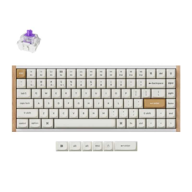 Tipkovnica brezžična Keychron K2 HE nebula mag stikala UK | bela Special edition RGB (K2H-Q1-UK) Keychron Tipkovnica brezžična Keychron K2 HE nebula mag stikala UK | bela Special edition RGB (K2H-Q1-UK)