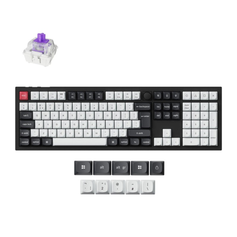 Gaming Tipkovnica brezžična, bluetooth, USB Keychron Q6 HE UK | črna RGB (Q6H-M1-UK) Keychron Gaming Tipkovnica brezžična, bluetooth, USB Keychron Q6 HE UK | črna RGB (Q6H-M1-UK)