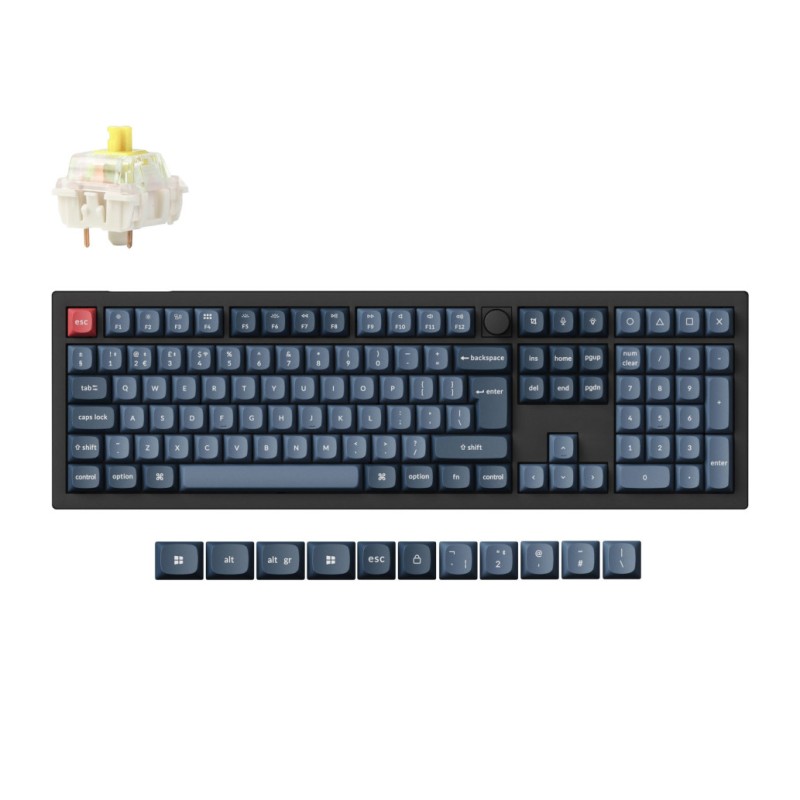 Mehanska Tipkovnica brezžična Bluetooth USB-C Keychron V6 Max rumena stikala UK | Gateron Jupiter RGB (V6M-D4-UK) Keychron Mehanska Tipkovnica brezžična Bluetooth USB-C Keychron V6 Max rumena stikala UK | Gateron Jupiter RGB (V6M-D4-UK)