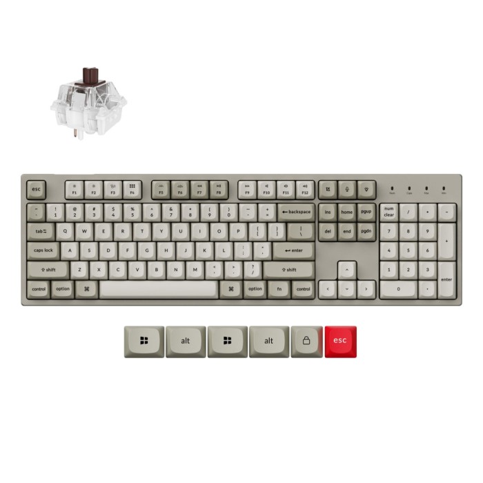 Mehanska Tipkovnica Žična Keychron rjava stikala rjava stikala UK | rjava RGB (C2PX-M3-UK) Mehanska Tipkovnica Žična Keychron rjava stikala rjava stikala UK | rjava RGB (C2PX-M3-UK)