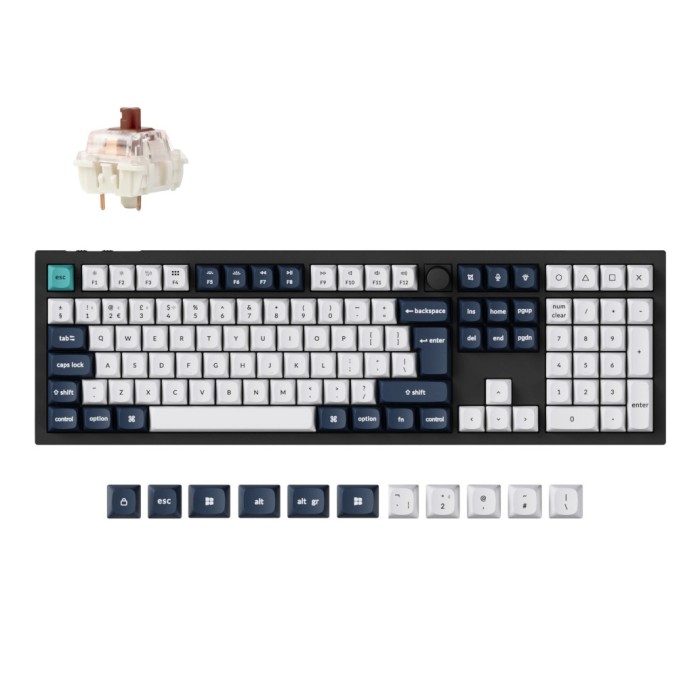 Mehanska Tipkovnica brezžična Keychron Q6 Max rjava stikala UK | črna RGB (Q6M-M3-UK) Mehanska Tipkovnica brezžična Keychron Q6 Max rjava stikala UK | črna RGB (Q6M-M3-UK)