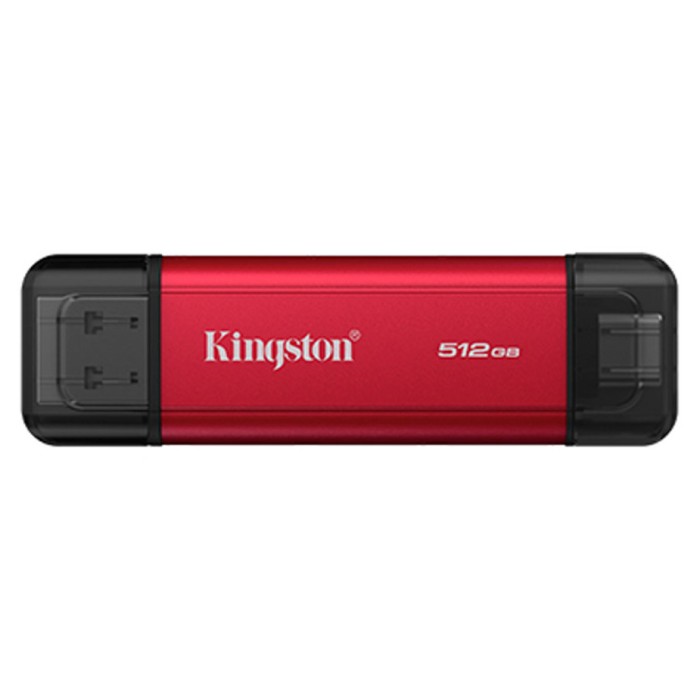 Prenosni disk SSD 512GB USB-C/A Kingston Duo 1050/900MB/s  - črna/rdeča (SPSD/512GB)