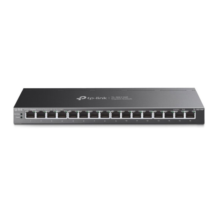 STIKALO 16-PORT TP-Link gigabit 10/100/1000 PoE+ (TL-SG116P) STIKALO 16-PORT TP-Link gigabit 10/100/1000 PoE+ (TL-SG116P)