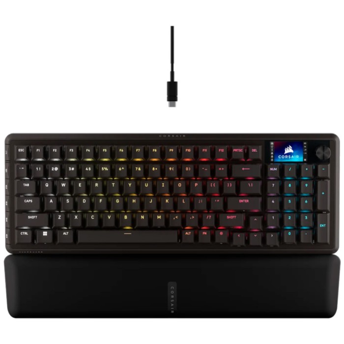 Gaming Tipkovnica Žična Cougar Vanguard PRO 96 Hall Effect US | črna RGB (Vgrajen LCD zaslon) (CH-91E911G-NA)