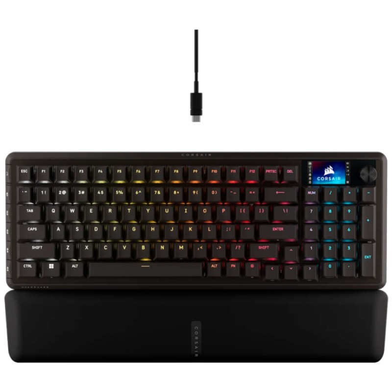 Gaming Tipkovnica Žična Cougar Vanguard PRO 96 Hall Effect US | črna RGB (Vgrajen LCD zaslon) (CH-91E911G-NA)