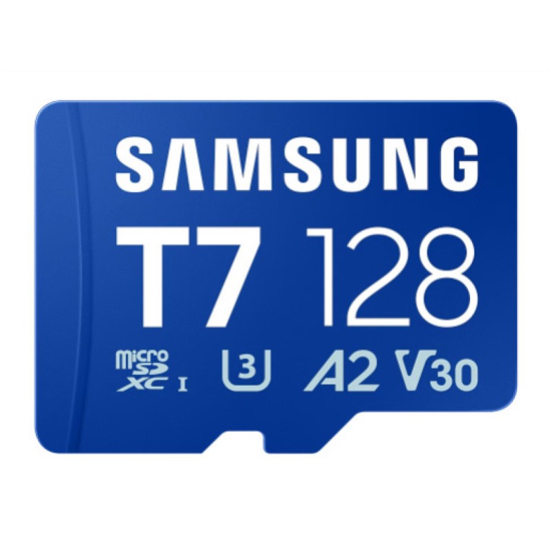 Spominska kartica microSDXC 128GB Samsung T7 170MB/s/U3 V30 UHS-I A2 (MB-MB128T/WW) SAMSUNG Spominska kartica microSDXC 128GB Samsung T7 170MB/s/U3 V30 UHS-I A2 (MB-MB128T/WW)