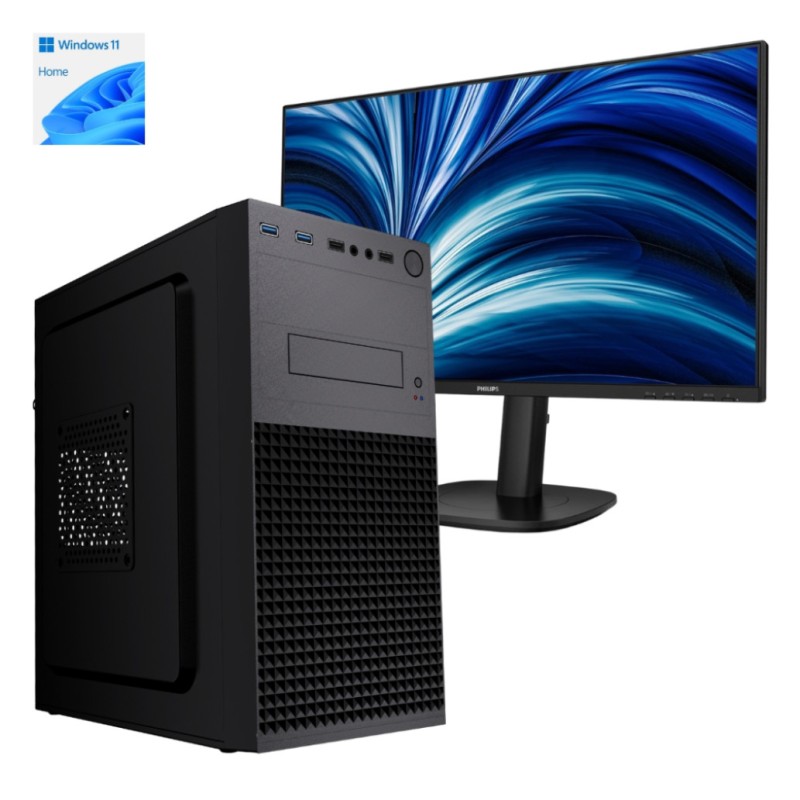 Računalnik MEGA MT S4 Ultra 5 225/Intel grafika/16GB-DDR5/500GB/450W/Win11Home črna + Monitor Philips 24 - FHD MEGA Računalnik MEGA MT S4 Ultra 5 225/Intel grafika/16GB-DDR5/500GB/450W/Win11Home črna + Monitor Philips 24 - FHD