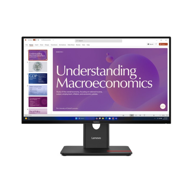 Monitor Lenovo 60,5 cm (23,8) T24D-40 1920x1080 120Hz IPS 4ms HDMI DisplayPort USB-C 100W DP-Out 3xUSB3.2 USB-C-Out Pivot Zvočniki sRGB99% RJ45 ThinkVision Lenovo Monitor Lenovo 60,5 cm (23,8) T24D-40 1920x1080 120Hz IPS 4ms HDMI DisplayPort USB-C 100W DP-Out 3xUSB3.2 USB-C-Out Pivot Zvočniki sRGB99% RJ45 ThinkVision