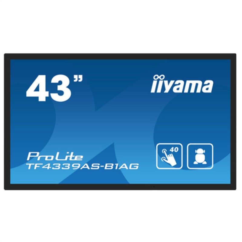 Monitor Iiyama 108 cm (42,5) TF4339AS-B1AG 4K na dotik PCAP Interaktivni IPS 8ms 2xHDMI DP 2xUSB Zvočniki 2x10W RJ45 ProLite interaktivni monitor Android 11 Iiyama Monitor Iiyama 108 cm (42,5) TF4339AS-B1AG 4K na dotik PCAP Interaktivni IPS 8ms 2xHDMI DP 2xUSB Zvočniki 2x10W RJ45 ProLite interaktivni monitor Android 11