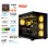 Računalnik MEGA MT S5 R5-7600X/RTX5060Ti/32GB-DDR5/1TB/750W/Brez OS/zelena črna RGB + Estetski napajalni kabli [Rumena / Črna]
