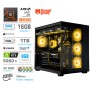 Računalnik MEGA MT S5 R5-7600X/RTX5060Ti/32GB-DDR5/1TB/750W/Brez OS/zelena črna RGB + Estetski napajalni kabli [Rumena / Črna]