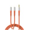 Kabel Audio 3,5mm (m) => 2x 3,5mm (ž) 1,0m Orico AX2-10 oranžen (AX2-10-OR-BP)