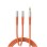 Kabel Audio 3,5mm (m) => 2x 3,5mm (ž) 1,0m Orico AX2-10 oranžen (AX2-10-OR-BP)