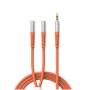 Kabel Audio 3,5mm (m) => 2x 3,5mm (ž) 1,0m Orico AX2-10 oranžen (AX2-10-OR-BP)
