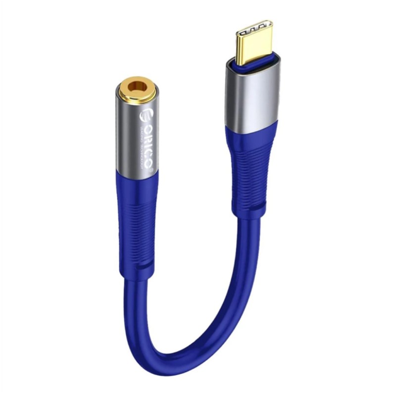 Adapter avdio USB-C (m) => 3,5mm (ž) 0,20m AXC-02 Orico moder (ORICO-AXC-02-BL-BP) Orico Adapter avdio USB-C (m) => 3,5mm (ž) 0,20m AXC-02 Orico moder (ORICO-AXC-02-BL-BP)