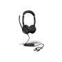 Slušalke brezžične Jabra naglavne z mikrofonom BT/USB-A/C Jabra Evolve2 50 UC Stereo  črna Active Noise Cancellation (25089-989-799)