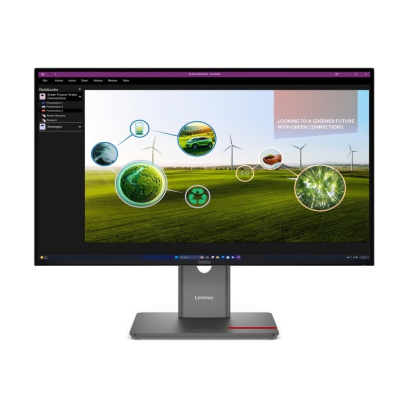 Monitor Lenovo 68,6 cm (27,0) P27Q-40 2560x1440 120Hz IPS 4ms HDMI DisplayPort DP-Out 3xUSB3.2 USB-C-Out Pivot DCI-P3-98% HDR10 ThinkVision Lenovo Monitor Lenovo 68,6 cm (27,0) P27Q-40 2560x1440 120Hz IPS 4ms HDMI DisplayPort DP-Out 3xUSB3.2 USB-C-Out Pivot DCI-P3-98% HDR10 ThinkVision