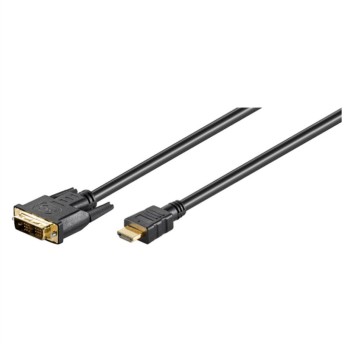 Kabel HDMI(m) => DVI-D(m) 2,00m pozlačen črn Goobay (51580) Kabel HDMI(m) => DVI-D(m) 2,00m pozlačen črn Goobay (51580)