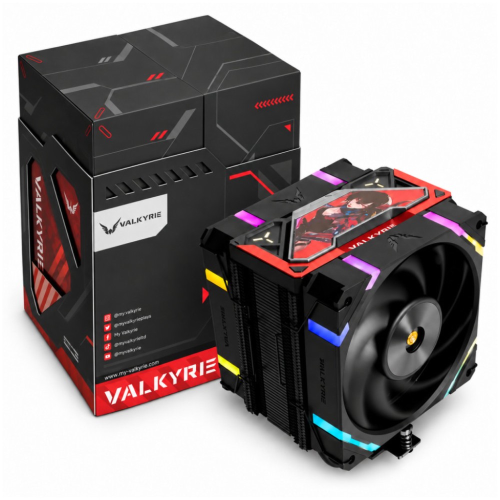 Zračni hladilnik Valkyrie Vind SL125 - 159mm RGB črna (VK-AIRSL125B) Valkyrie Zračni hladilnik Valkyrie Vind SL125 - 159mm RGB črna (VK-AIRSL125B)