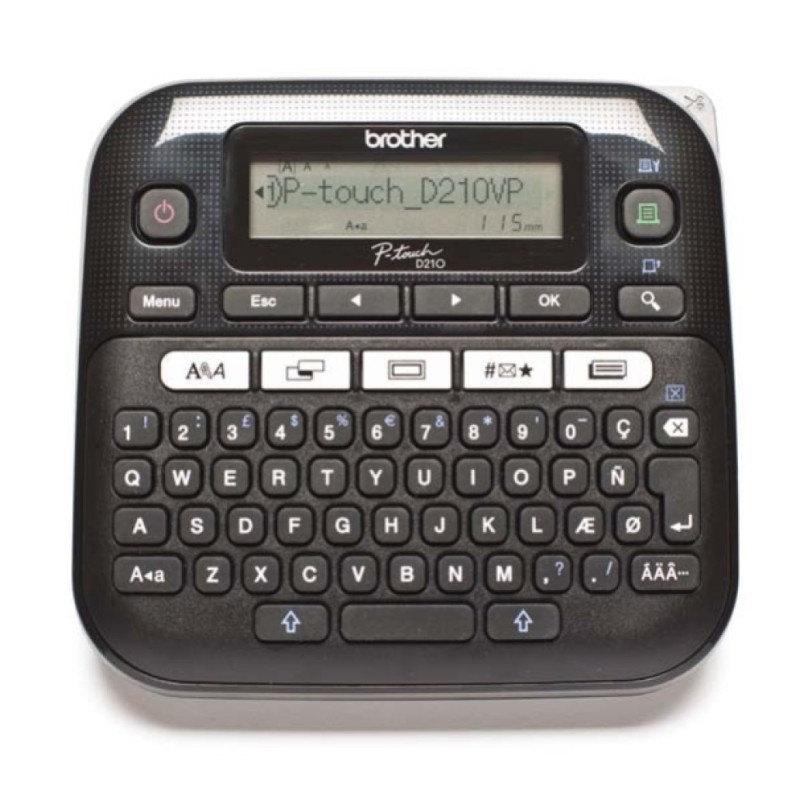 Tiskalnik za nalepke Brother PT D210VP QWERTY napajalni adapter s kovčkom