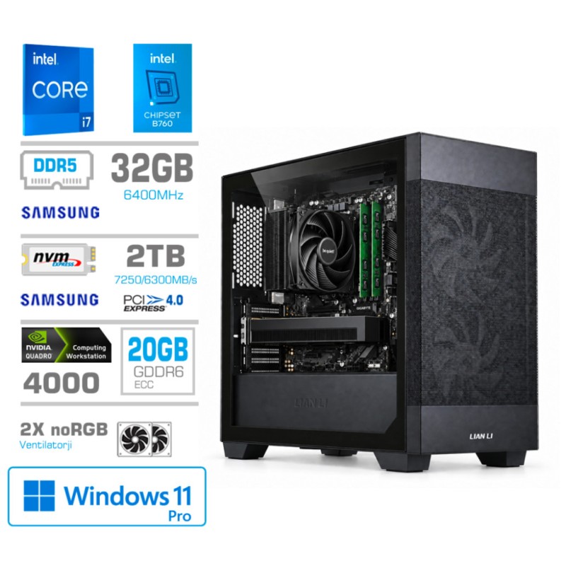 Računalnik MEGA MT S7X i7-14700KF/RTX4000/32GB-DDR5/2TB/750W/Win11Pro/črna MEGA Računalnik MEGA MT S7X i7-14700KF/RTX4000/32GB-DDR5/2TB/750W/Win11Pro/črna