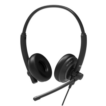 Slušalke žične Port naglavne z mikrofonom USB-C/USB-A Office PRO Lite 250 črna ENC (912005)