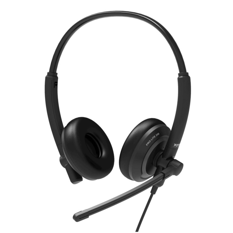 Slušalke žične Port naglavne z mikrofonom USB-C/USB-A Office PRO Lite 250 črna ENC (912005) Port Slušalke žične Port naglavne z mikrofonom USB-C/USB-A Office PRO Lite 250 črna ENC (912005)