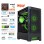 Računalnik MEGA MT S8 R7-7700X/RTX5060Ti-16GB/32GB-DDR5/1TB/750W/Brez OS/črna RGB + Estetski napajalni kabli [Zelena / Črna]