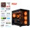 Računalnik MEGA MT S5 R7-9800X3D/RTX5080/32GB-DDR5/2TB-5.0/1050W/Brez OS/črna RGB + Estetski napajalni kabli [Oranžna / Črna]