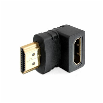Adapter HDMI (m) => HDMI (ž) Delock 19-pin kotni 90°