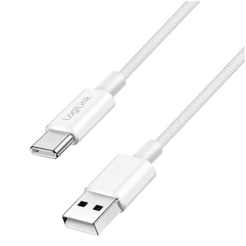 Kabel USB-C (m) => USB-A (m) 2.0 najlon ovoj 0,15m 60W 3A/20V 480Mbps PD3 bel LogiLink (CU0319)