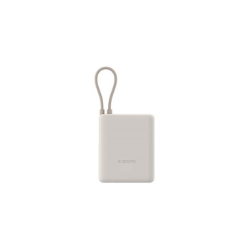 Prenosna baterija Xiaomi 10000mAh 33W USB-A USB-C integriran kabel USB-C bež (59602)