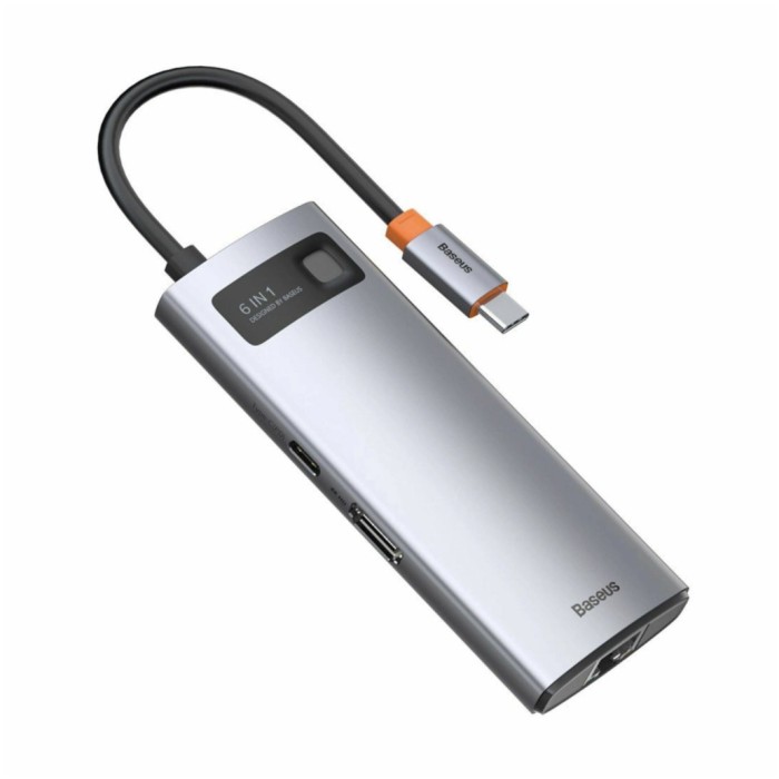 Priklopna postaja USB-C => BASEUS 6v1 1xHDMI 4K@30Hz 3xUSB3.0 1xUSB-C 100W 1xRJ45 (CAHUB-CW0G) Priklopna postaja USB-C => BASEUS 6v1 1xHDMI 4K@30Hz 3xUSB3.0 1xUSB-C 100W 1xRJ45 (CAHUB-CW0G)