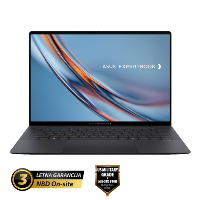 Prenosnik Asus 35,5 cm (14,0") ExpertBook Ultra 2880x1800 OLED 600nit 90Hz Ultra 7-356H/32GB/1TB/BL/AI Chip: 50 TOPs/ALU-Mg/Intel Arc/Win11Pro (90NX09J2-M00P10)