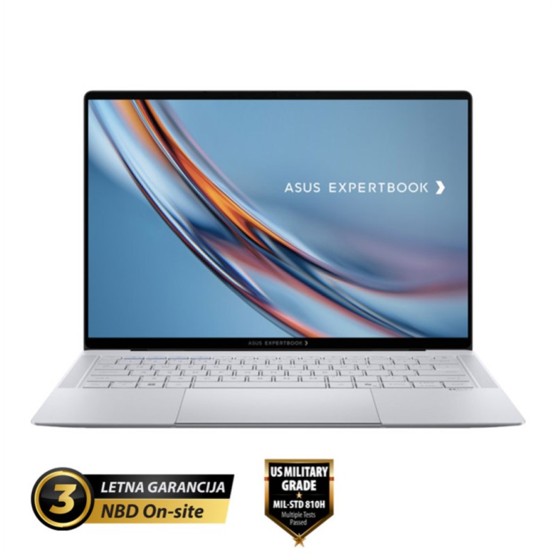 Prenosnik Asus 35,5 cm (14,0) ExpertBook Ultra 2880x1800 OLED 600nit 90Hz Ultra X7-358H/32GB/1TB/BL/AI Chip: 50 TOPs/ALU-Mg/Intel Arc B390/Win11Pro (90NX09J1-M01770)