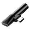 Adapter Audio USB-C M => 3,5mm Ž + USB-C Ž za polnjenje BASEUS - črn (CATL41-01) EOLS-P Baseus Adapter Audio USB-C M => 3,5mm Ž + USB-C Ž za polnjenje BASEUS - črn (CATL41-01) EOLS-P
