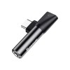 Adapter Audio USB-C M => 3,5mm Ž + USB-C Ž za polnjenje BASEUS - črn (CATL41-01) EOLS-P Baseus Adapter Audio USB-C M => 3,5mm Ž + USB-C Ž za polnjenje BASEUS - črn (CATL41-01) EOLS-P