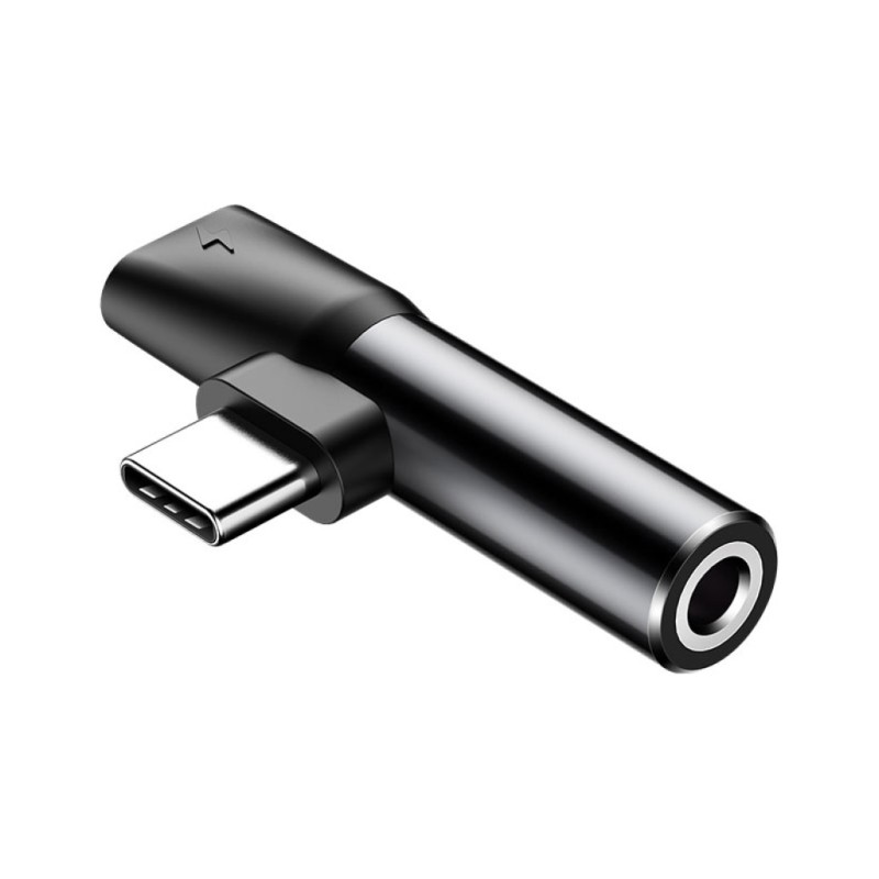 Adapter Audio USB-C M => 3,5mm Ž + USB-C Ž za polnjenje BASEUS - črn (CATL41-01) EOLS-P Baseus Adapter Audio USB-C M => 3,5mm Ž + USB-C Ž za polnjenje BASEUS - črn (CATL41-01) EOLS-P