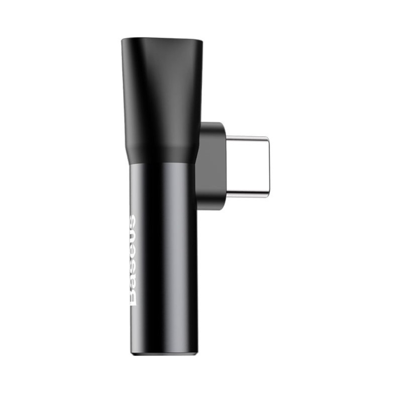 Adapter Audio USB-C M => 3,5mm Ž + USB-C Ž za polnjenje BASEUS - črn (CATL41-01) EOLS-P Baseus Adapter Audio USB-C M => 3,5mm Ž + USB-C Ž za polnjenje BASEUS - črn (CATL41-01) EOLS-P
