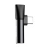 Adapter Audio USB-C M => 3,5mm Ž + USB-C Ž za polnjenje BASEUS - črn (CATL41-01) EOLS-P Baseus Adapter Audio USB-C M => 3,5mm Ž + USB-C Ž za polnjenje BASEUS - črn (CATL41-01) EOLS-P