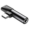 Adapter Audio USB-C M => 3,5mm Ž + USB-C Ž za polnjenje BASEUS - črn (CATL41-01) EOLS-P Baseus Adapter Audio USB-C M => 3,5mm Ž + USB-C Ž za polnjenje BASEUS - črn (CATL41-01) EOLS-P