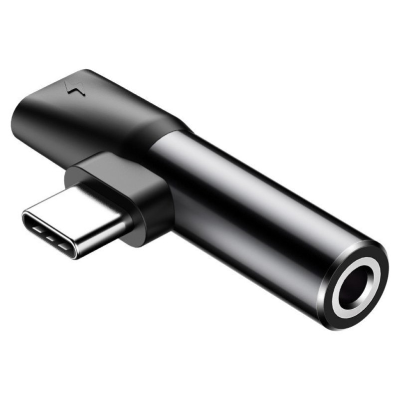 Adapter Audio USB-C M => 3,5mm Ž + USB-C Ž za polnjenje BASEUS - črn (CATL41-01) EOLS-P Baseus Adapter Audio USB-C M => 3,5mm Ž + USB-C Ž za polnjenje BASEUS - črn (CATL41-01) EOLS-P